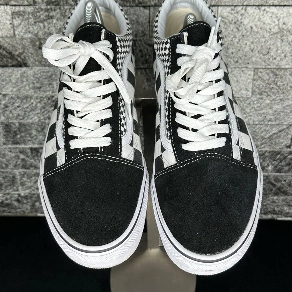 Vans Old Skool Blk/Wht Mix Check - M9.5W11